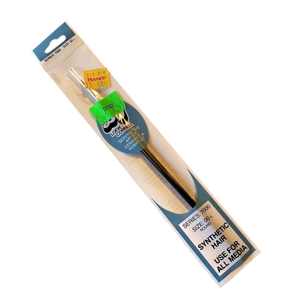 Vintage Loew-Cornell Artist‎ Paint Brush Miniature Series 7000 Size 00 B Round